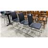 Image 1 : 3 BLACK LEATHER DINING/CLIENT CHAIRS