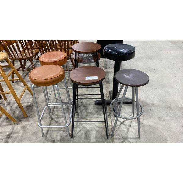GROUP OF 7 ASSORTED STOOLS