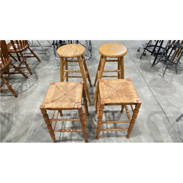 GROUP OF 4 ASSORTED STOOLS