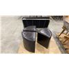 Image 2 : 3 ASSORTED OTTOMANS & METAL FRAMED LOVESEAT