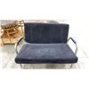 Image 5 : 3 ASSORTED OTTOMANS & METAL FRAMED LOVESEAT