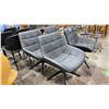 Image 1 : GROUP OF 4 BLACK PADDED CLIENT CHAIRS