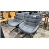 Image 3 : GROUP OF 4 BLACK PADDED CLIENT CHAIRS