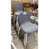 Image 1 : SET OF 8 MATCHING METAL BASE DINING CHAIRS