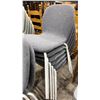 Image 3 : SET OF 8 MATCHING METAL BASE DINING CHAIRS