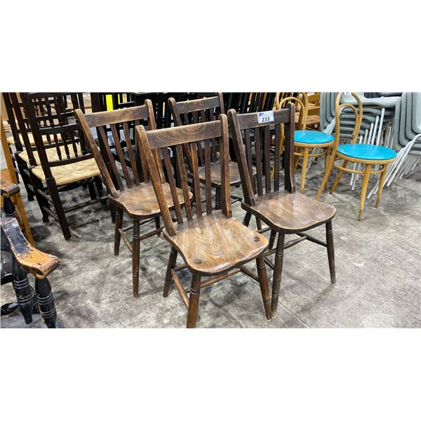SET OF 4 MATCHING VINTAGE DINING CHAIRS