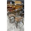 Image 2 : PAIR OF MATCHING WOOD ANTIQUE DINING CHAIRS