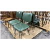 Image 1 : 6 MATCHING LEATHER AND METAL DINING CHAIRS