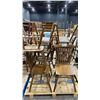 Image 1 : 9 MATCHING WOOD DINING CHAIRS