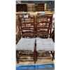 Image 1 : 6 MATCHING WOOD DINING CHAIRS