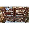 Image 2 : 6 MATCHING WOOD DINING CHAIRS