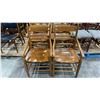 Image 4 : 6 MATCHING WOOD DINING CHAIRS