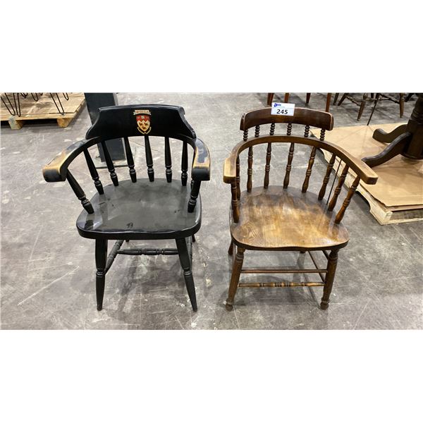 PAIR OF VINTAGE WOOD DINING CHAIRS