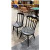 Image 2 : PAIR OF VINTAGE WOOD DINING CHAIRS