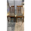 Image 1 : PAIR OF MATCHING VINTAGE WOOD CHAIRS
