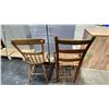 Image 6 : PAIR OF MATCHING VINTAGE WOOD CHAIRS