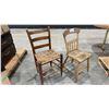 Image 1 : 2 ANTIQUE WOOD CHAIRS