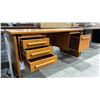 Image 2 : MID CENTURY DANISH MODERN TEAK 4 DRAWER LOCKING WOOD DESK WITH KEYS