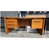 Image 3 : MID CENTURY DANISH MODERN TEAK 4 DRAWER LOCKING WOOD DESK WITH KEYS