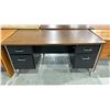 Image 1 : 4 DRAWER WOOD TOP VINTAGE TEACHERS DESK