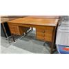 Image 1 : MID CENTURY MODERN DANISH TEAK 6 DRAWER WOOD LOCKING DESK WITH KEYS