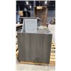 Image 3 : GREY WOOD/METAL RECEPTIONIST DESK