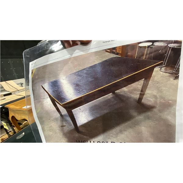 BLACK TOP WOOD DINING TABLE
