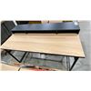 Image 1 : BLACK FRAMED WOOD TOP DESK