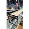Image 4 : BLACK FRAMED WOOD TOP DESK