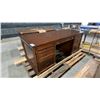 Image 1 : DARK WOOD 7 DRAWER EXECUTIVE DESK