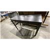 Image 1 : BLACK WOOD DESK WITH 3 MATCHING FLOATING SHELVES