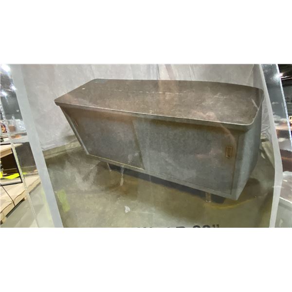 VINTAGE METAL SLIDING DOOR CREDENZA
