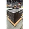 Image 1 : (2) 3 DRAWER MOBILE OFFICE CABINETS (MOCHA)