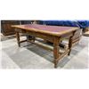 Image 2 : 3 DRAWER SOLID WOOD LEATHER TOP DESK