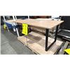 Image 1 : METAL BASE WOOD TOP DINING TABLE