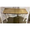 Image 1 : PAIR OF MATCHING WOOD TOP PACKING TABLES