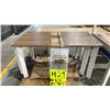 Image 2 : PAIR OF MATCHING WOOD TOP PACKING TABLES