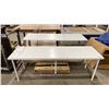 Image 1 : PAIR OF WOOD TOP PACKING TABLES