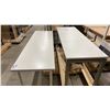 Image 3 : PAIR OF WOOD TOP PACKING TABLES