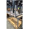 Image 3 : PAIR OF MATCHING WOOD TOP PACKING TABLES
