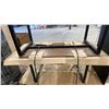 Image 5 : PAIR OF METAL BASE WOOD TOP DESKS