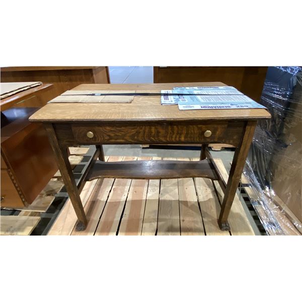 SINGLE DRAWER SOLID WOOD DESK WITH PENCIL SHARPENER