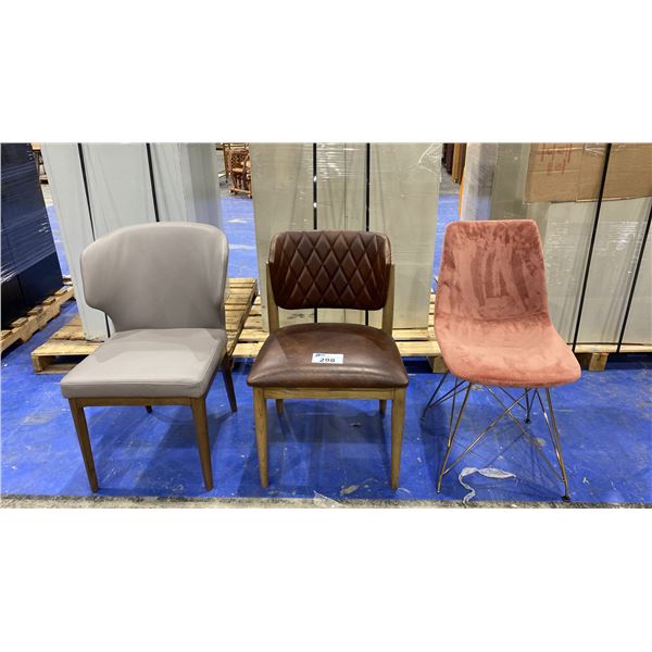 3 ASSORTED ACCENT CHAIRS