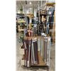 Image 2 : MOBILE WOOD ORGANIZER FULL OF ASSORTED CURTAIN RODS