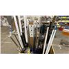 Image 3 : MOBILE WOOD BIN OF ASSORTED CURTAIN RODS