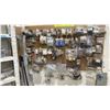 Image 1 : WALL OF ASSORTED CURTAIN HARDWARE *PEG BOARD NOT INCLUDED*
