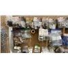 Image 2 : WALL OF ASSORTED CURTAIN HARDWARE *PEG BOARD NOT INCLUDED*