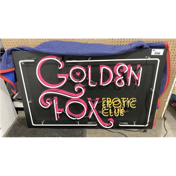 "GOLDEN FOX EROTIC CLUB" NEON SIGN