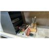 Image 4 : CONTENTS OF ENTIRE SHELVING UNIT- DECANTERS, BEER TAPS, BAR EQUIPMENT, ICE BUCKETS, PITCHERS, FAKE