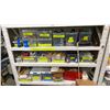 Image 3 : CONTENTS OF ENTIRE SHELVING UNIT- POSTAL BOXES, STAPLERS, CALCULATORS, GLUE, HOLE PUNCHES,